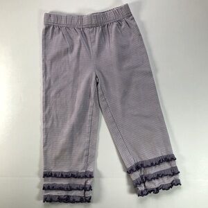 Lily Cake Ruffled purple Striped girls pants Kids Boutique Cute